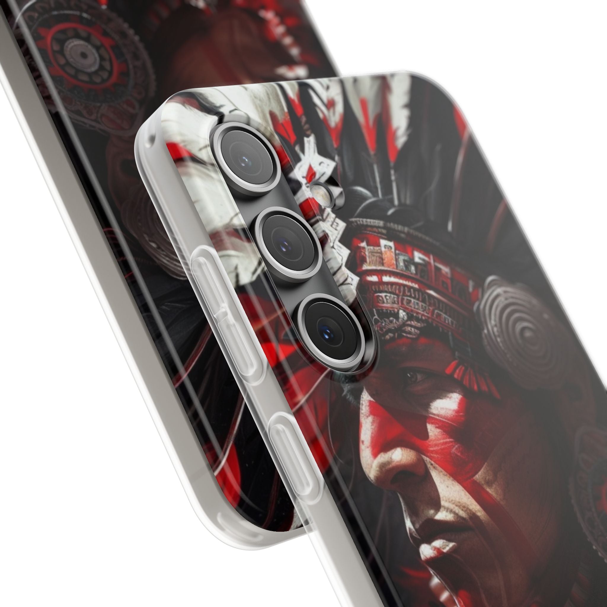 Aztec Loyal Warrior – Flexi Phone Case (iPhone & Samsung • Clear TPU • Made in USA • Personalized Option)