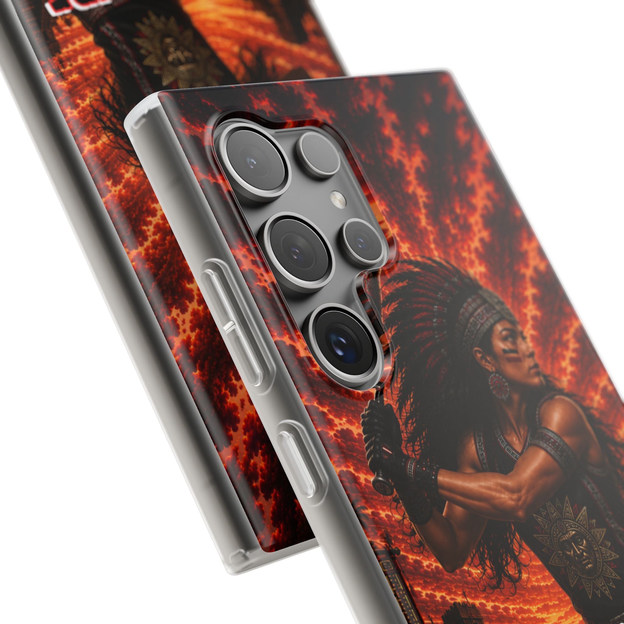 Aztec Softball Warrior – Flexi Phone Case (iPhone & Samsung • Clear TPU • Made & Shipped in the USA • 🚚 FREE USA Shipping • Personalized Option)