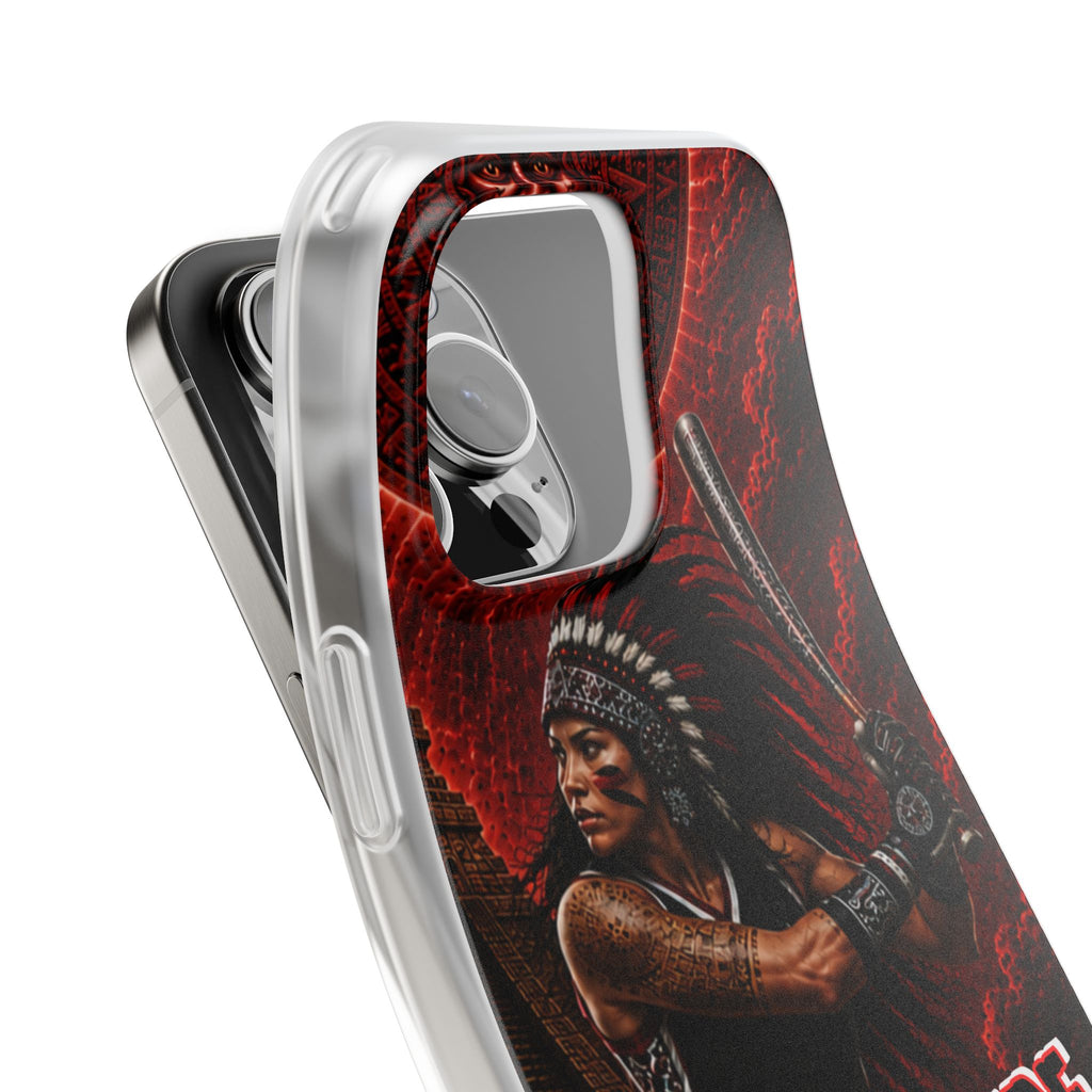 Aztec Softball Warrior – Flexi Phone Case (iPhone & Samsung • Clear TPU • Made in USA • Personalized Option)
