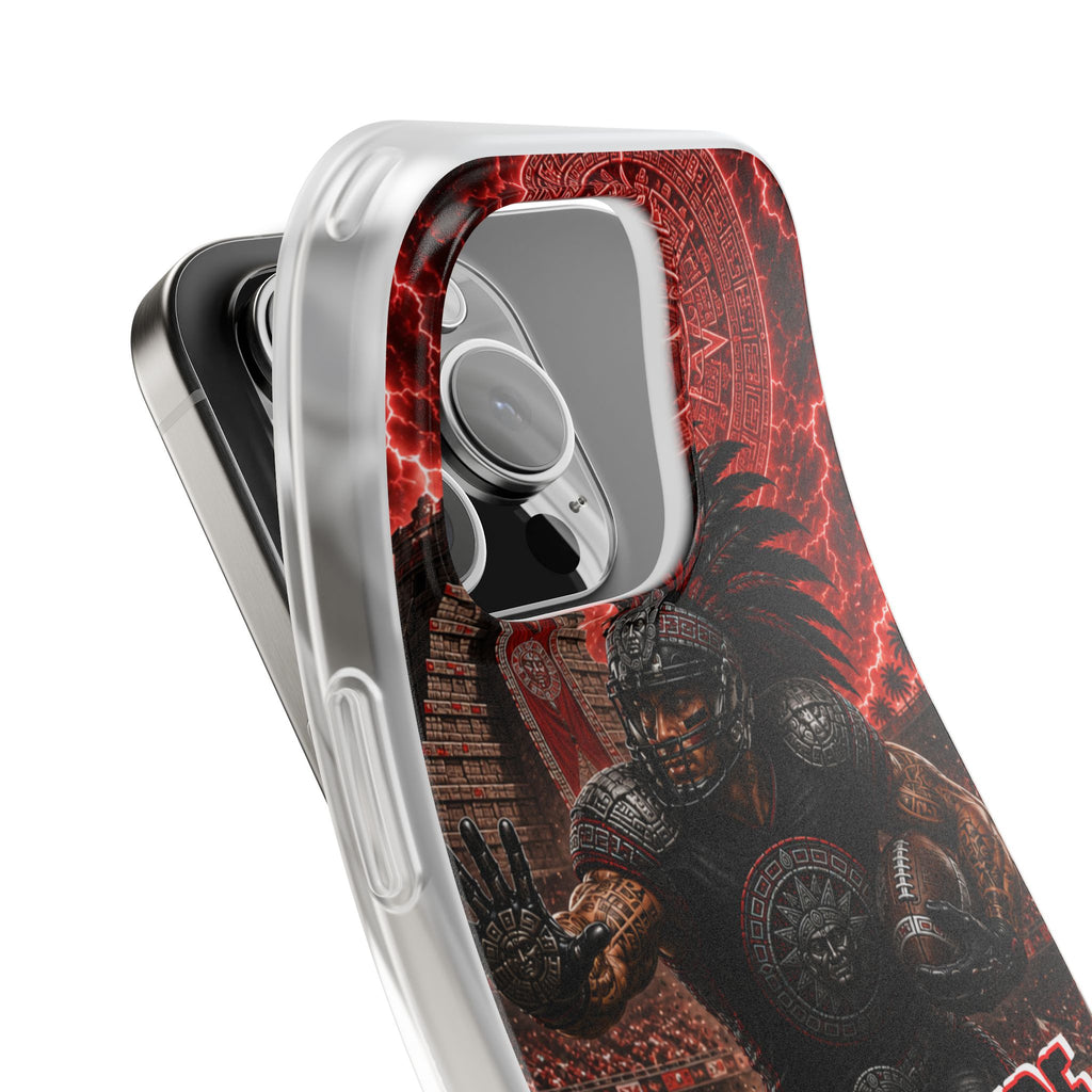 Aztec Football Warrior – Flexi Phone Case (iPhone & Samsung • Clear TPU • Made in USA • Personalized Option)
