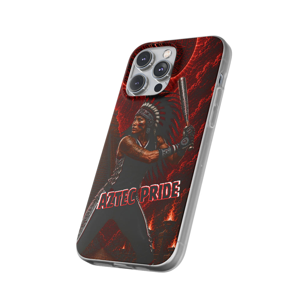 Aztec Softball Warrior – Flexi Phone Case (iPhone & Samsung • Clear TPU • Made in USA • Personalized Option)
