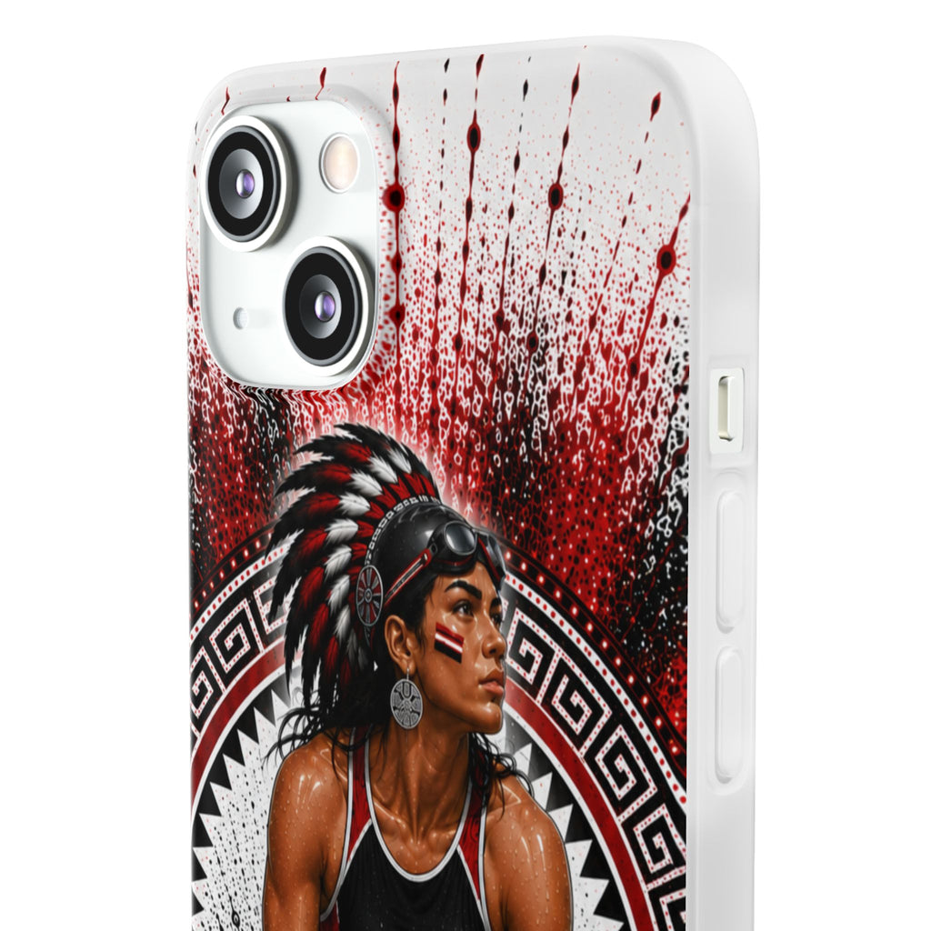 Aztec Swim & Dive Warrior – Flexi Phone Case (iPhone & Samsung • Clear TPU • Made & Shipped in the USA • 🚚 FREE USA Shipping • Personalized Option)