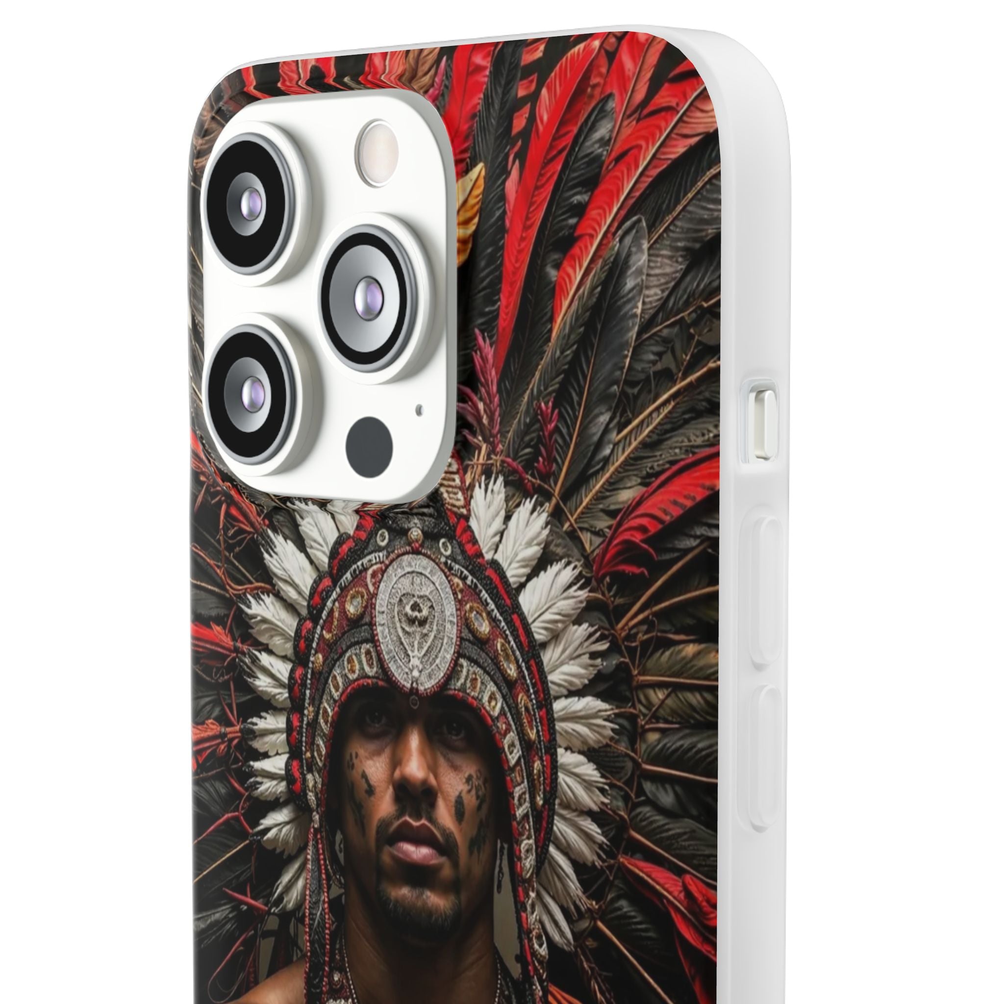 Aztec Warrior Eagle – Flexi Phone Case (iPhone & Samsung • Clear TPU • Made in USA • Personalized Option)
