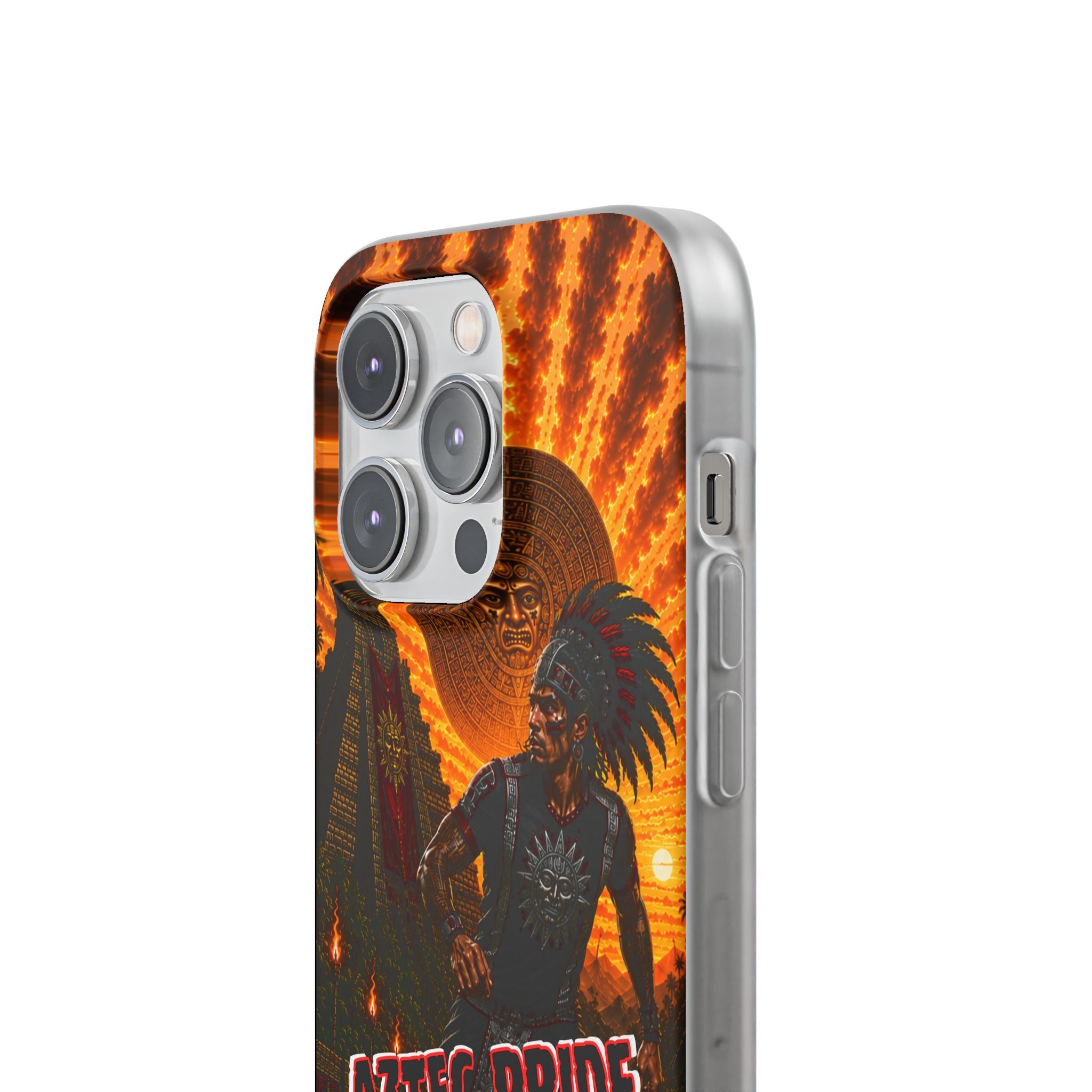 Aztec Soccer Male Warrior – Flexi Phone Case (iPhone & Samsung • Clear TPU • Made & Shipped in the USA • 🚚 FREE USA Shipping • Personalized Option)