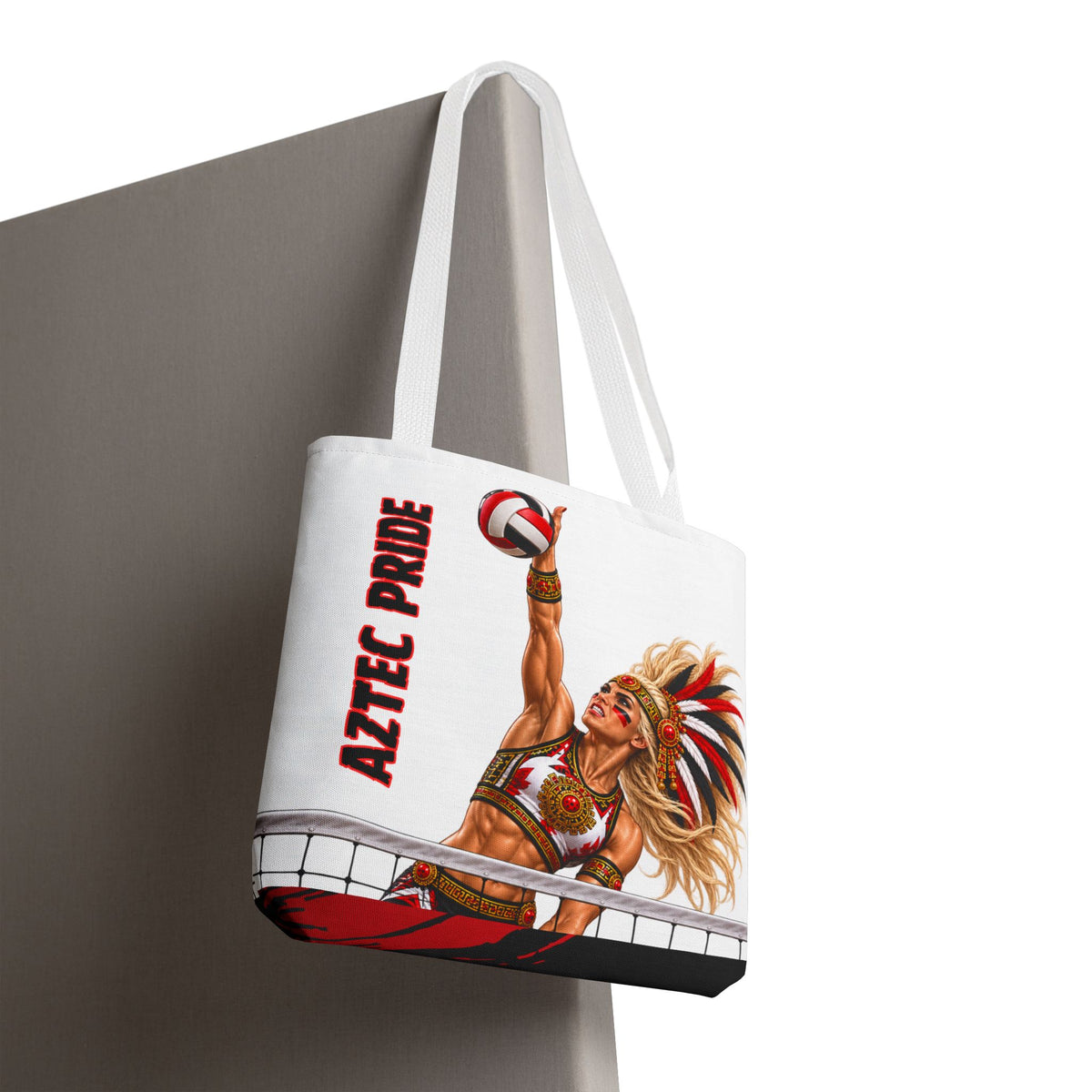 Aztec Volleyball Savage Warrior Tote Bag