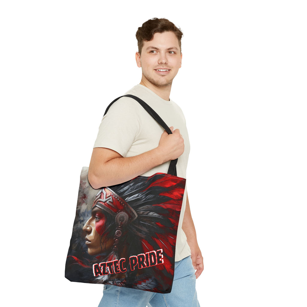 Aztec Silent Warrior Tote Bag – Aztec-Inspired Reusable Shopping Bag | GringoArte