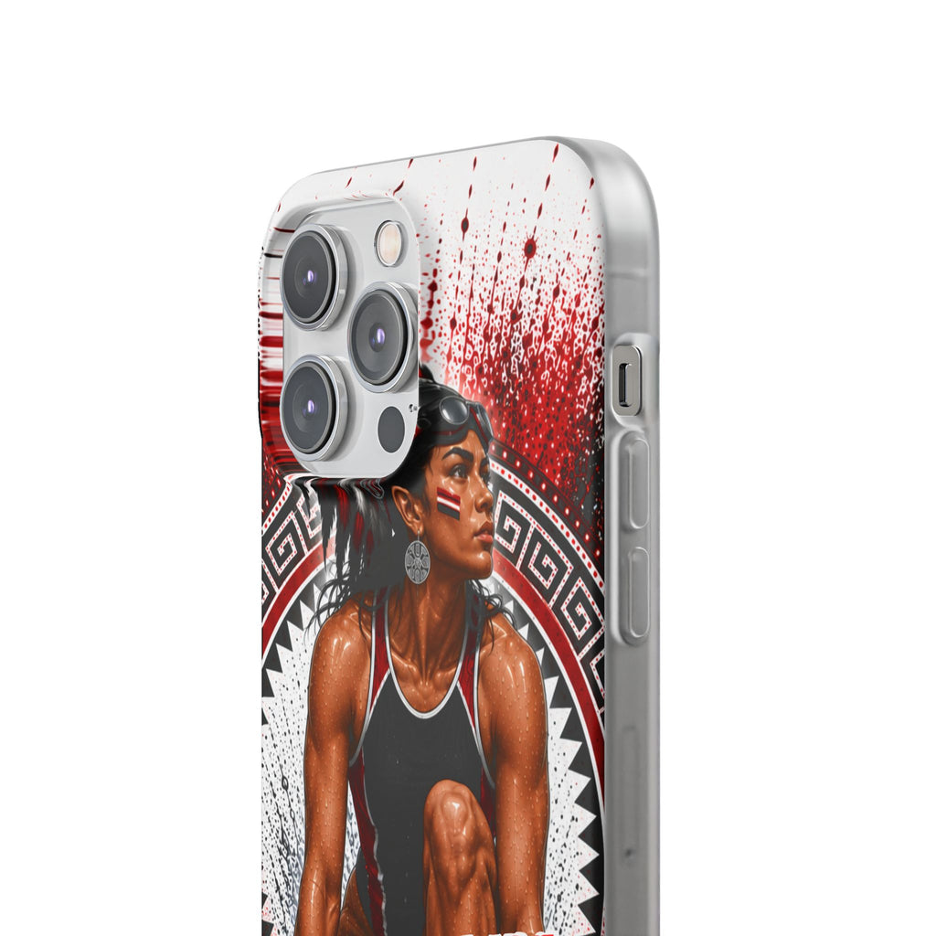 Aztec Swim & Dive Warrior – Flexi Phone Case (iPhone & Samsung • Clear TPU • Made & Shipped in the USA • 🚚 FREE USA Shipping • Personalized Option)