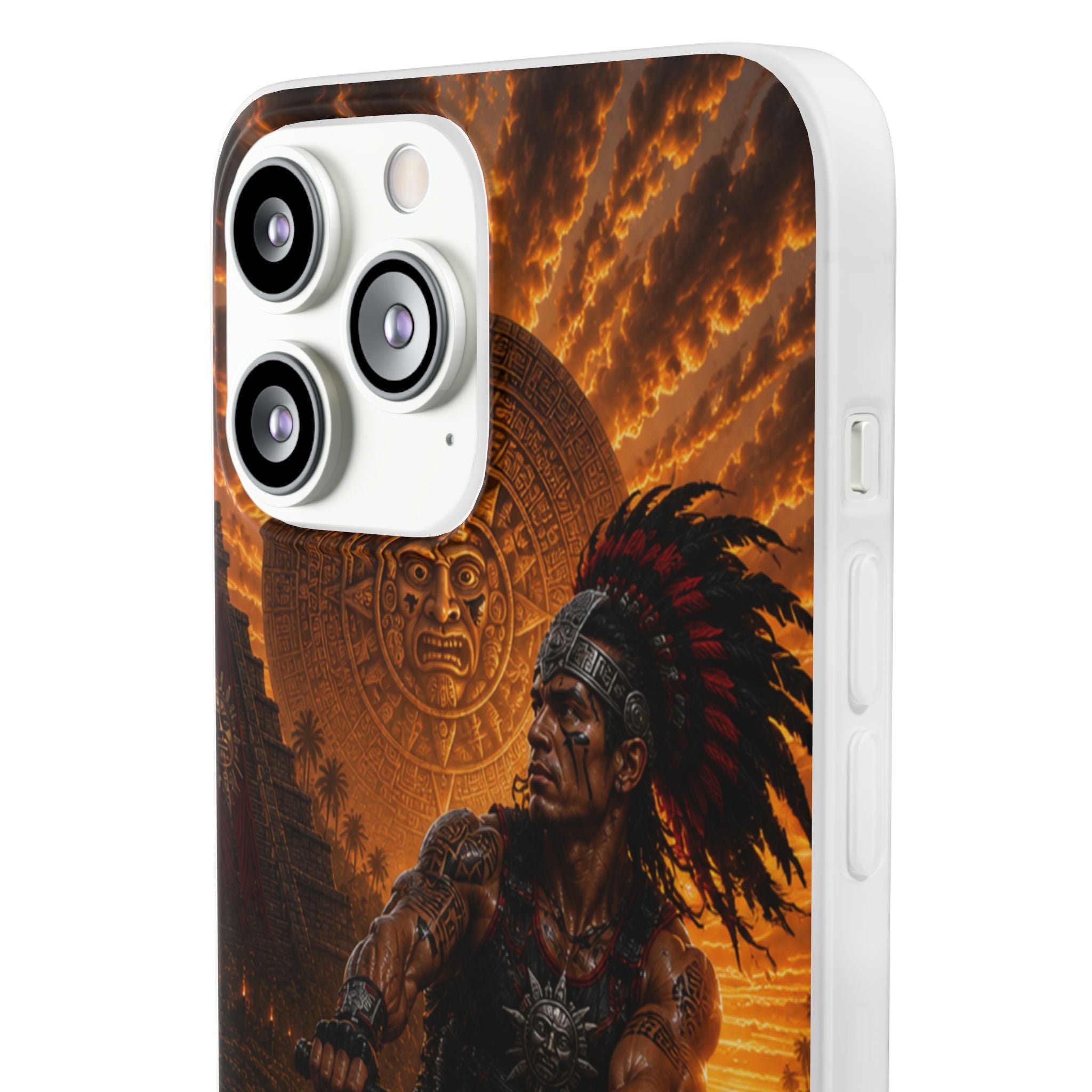 Aztec Wakeboard Male Warrior – Flexi Phone Case (iPhone & Samsung • Clear TPU • Made & Shipped in the USA • 🚚 FREE USA Shipping • Personalized Option)
