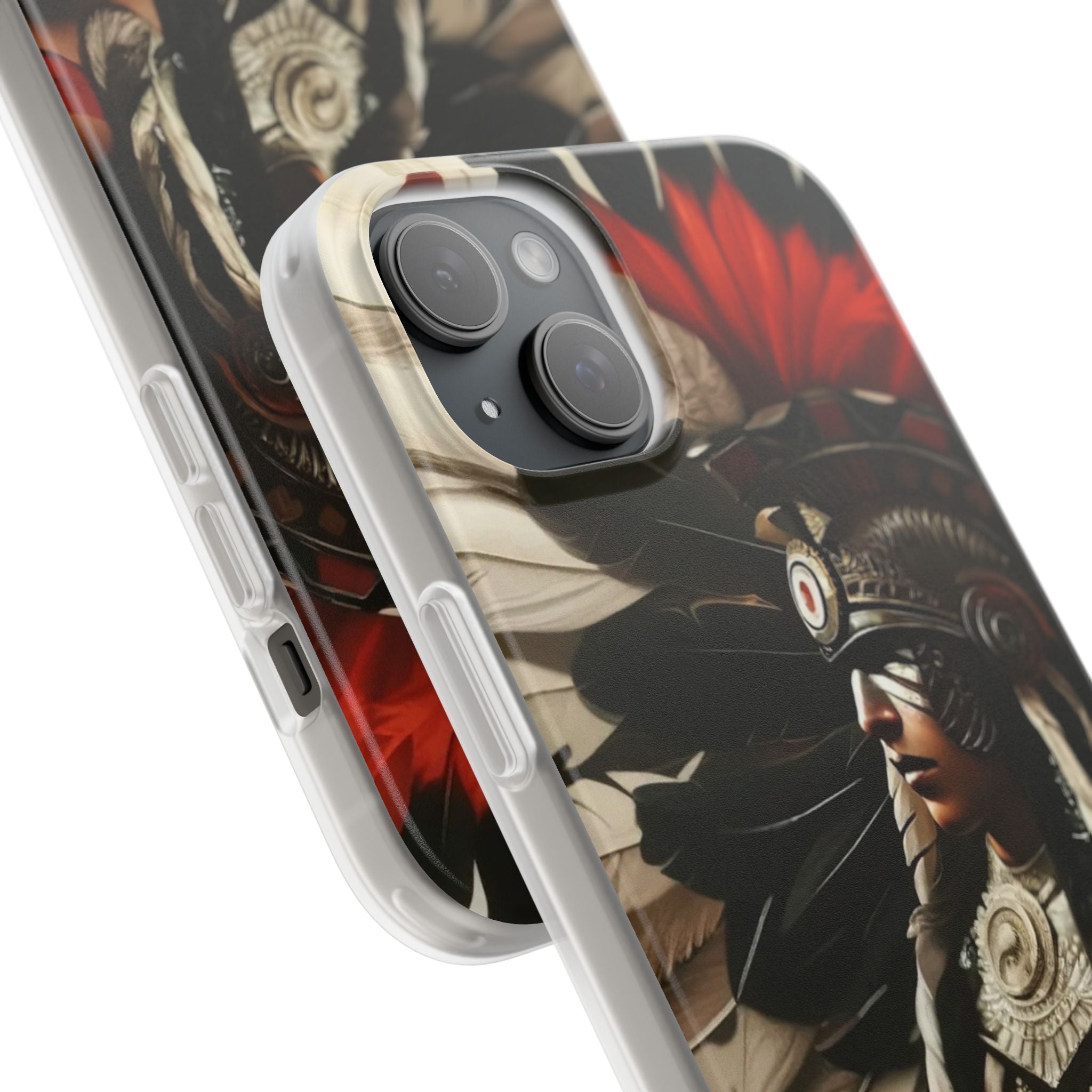 Aztec Fierce Warrior – Flexi Phone Case (iPhone & Samsung • Clear TPU • Made in USA • Personalized Option)