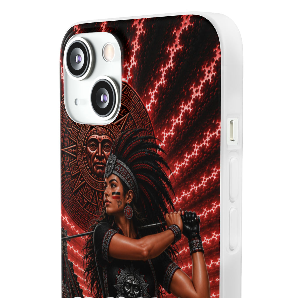 Aztec Golf Female Warrior – Flexi Phone Case (iPhone & Samsung • Clear TPU • Made & Shipped in the USA • 🚚 FREE USA Shipping • Personalized Option)