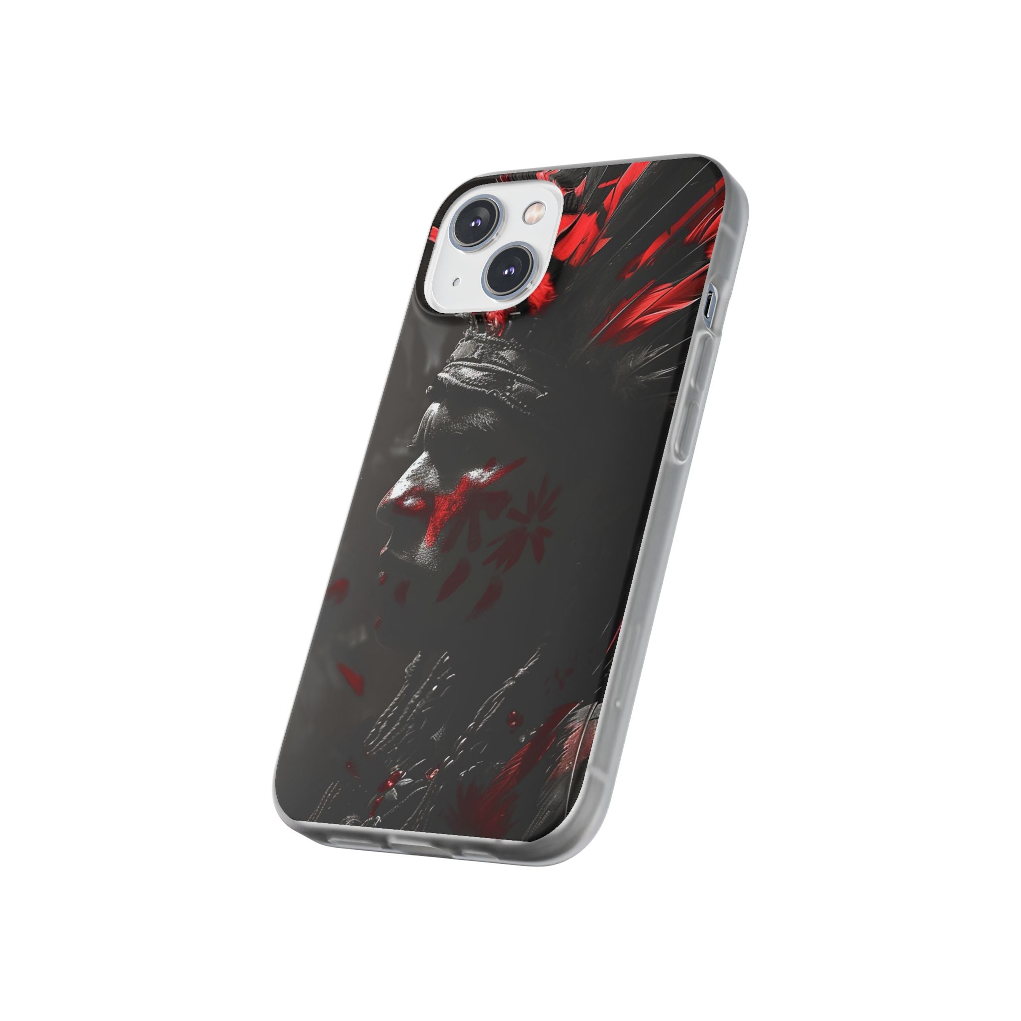 Aztec Jaguar Warrior – Flexi Phone Case (iPhone & Samsung • Clear TPU • Made in USA • Personalized Option)