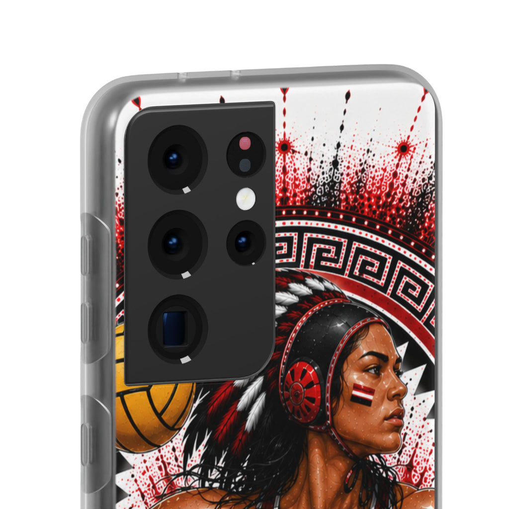 Aztec Water Polo Warrior – Flexi Phone Case (iPhone & Samsung • Clear TPU • Made in USA • Personalized Option)