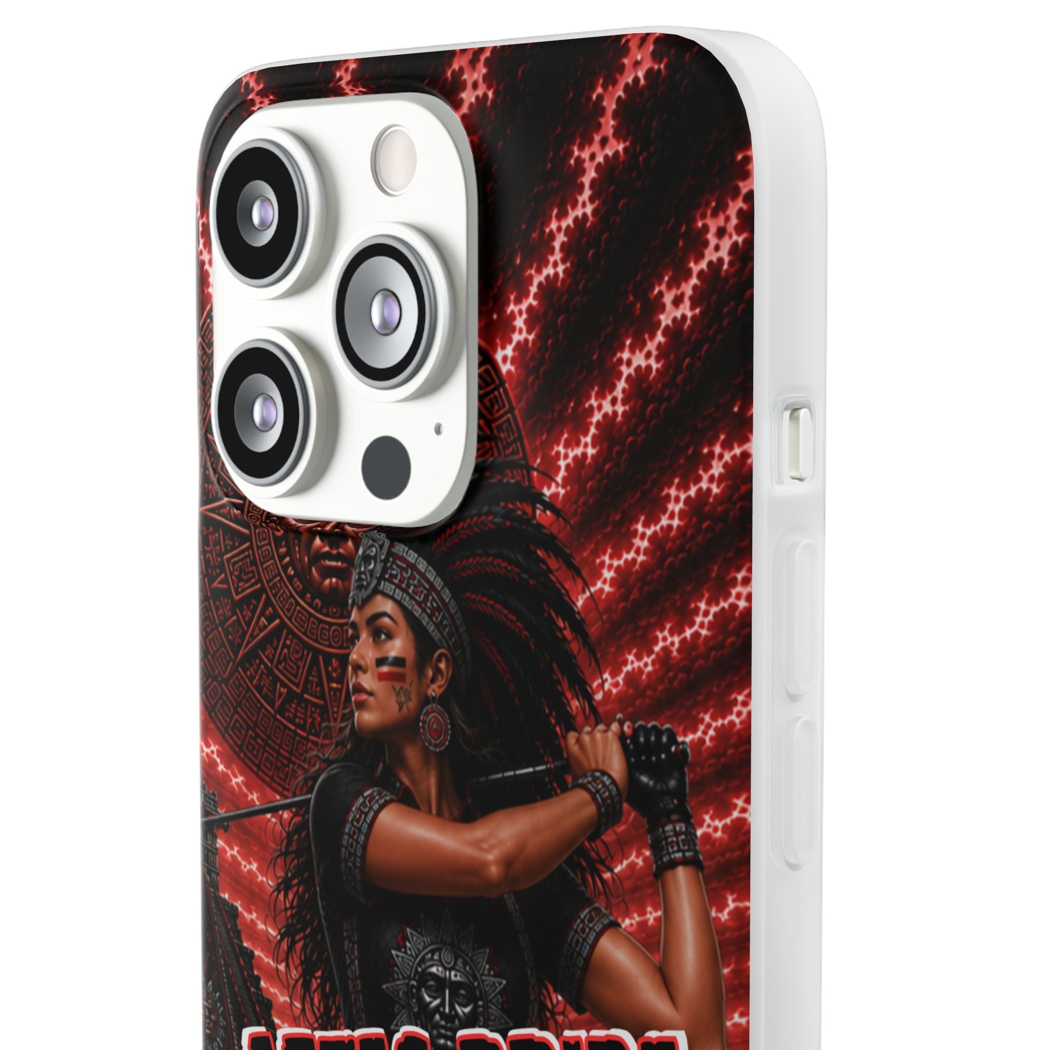 Aztec Golf Female Warrior – Flexi Phone Case (iPhone & Samsung • Clear TPU • Made & Shipped in the USA • 🚚 FREE USA Shipping • Personalized Option)