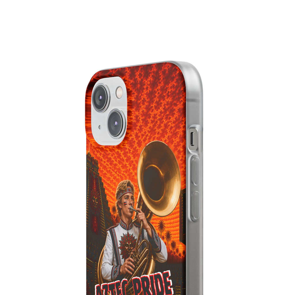 Aztec Band Warrior – Flexi Phone Case (iPhone & Samsung • Clear TPU • Made & Shipped in the USA • 🚚 FREE USA Shipping • Personalized Option)