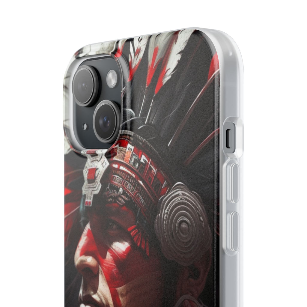 Aztec Loyal Warrior – Flexi Phone Case (iPhone & Samsung • Clear TPU • Made in USA • Personalized Option)