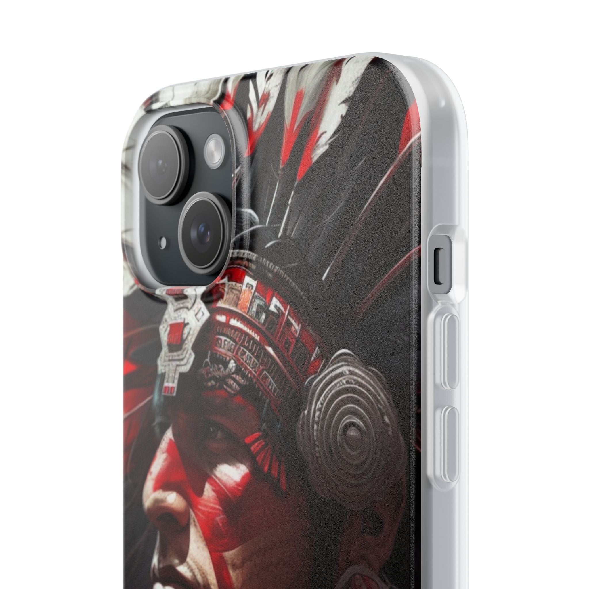 Aztec Loyal Warrior – Flexi Phone Case (iPhone & Samsung • Clear TPU • Made in USA • Personalized Option)
