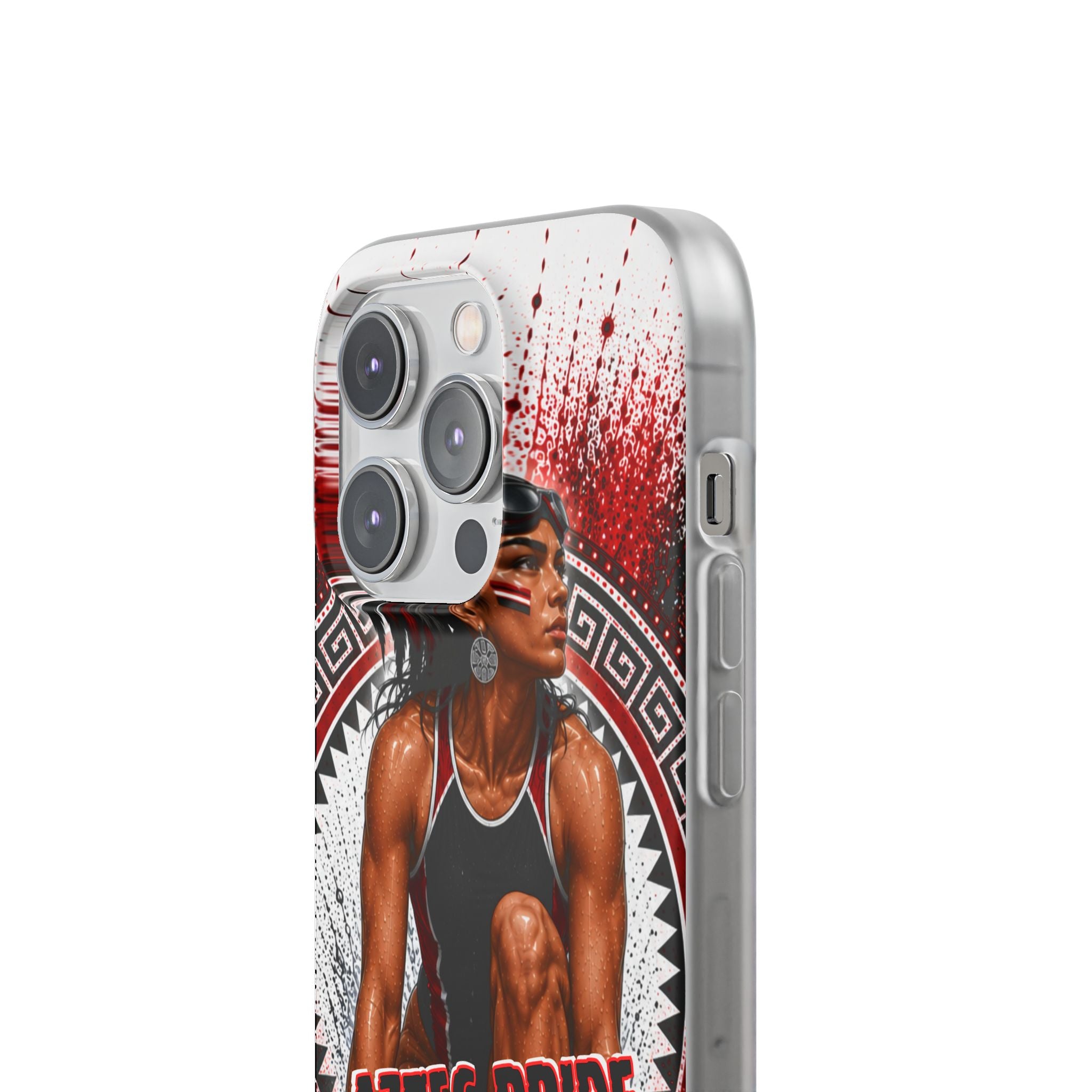 Aztec Swim & Dive Warrior – Flexi Phone Case (iPhone & Samsung • Clear TPU • Made & Shipped in the USA • 🚚 FREE USA Shipping • Personalized Option)