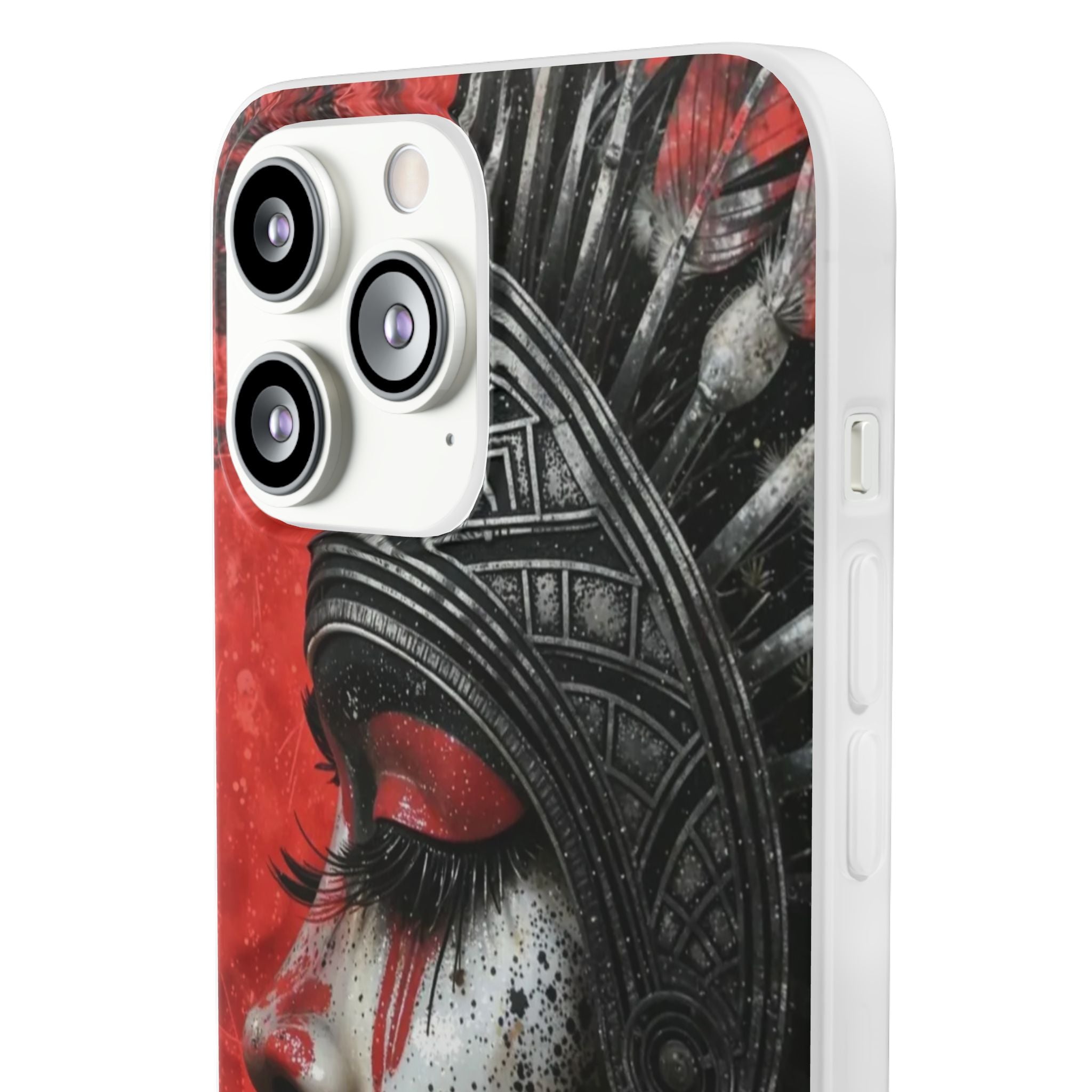 Aztec Fearless Goddess – Flexi Phone Case (iPhone & Samsung • Clear TPU • Made in USA • Personalized Option)