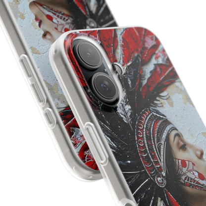 Aztec Silent Goddess – Flexi Phone Case (iPhone & Samsung • Clear TPU • Made in USA • Personalized Option)