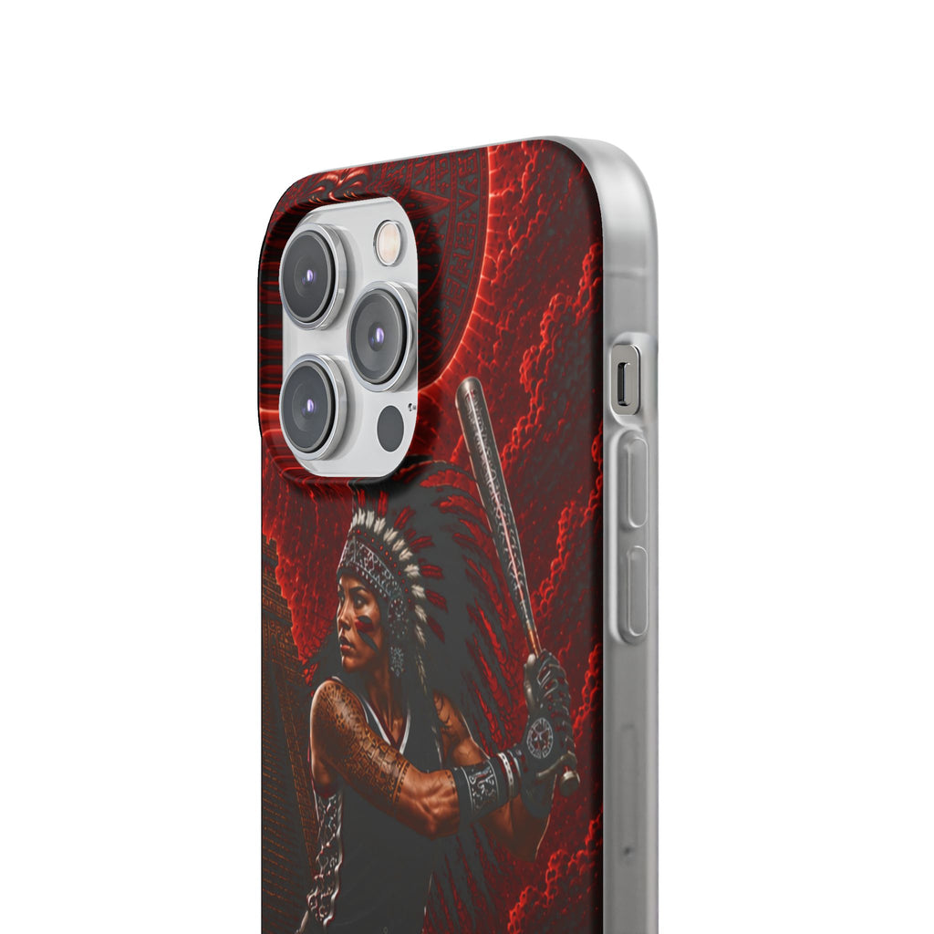 Aztec Softball Warrior – Flexi Phone Case (iPhone & Samsung • Clear TPU • Made in USA • Personalized Option)