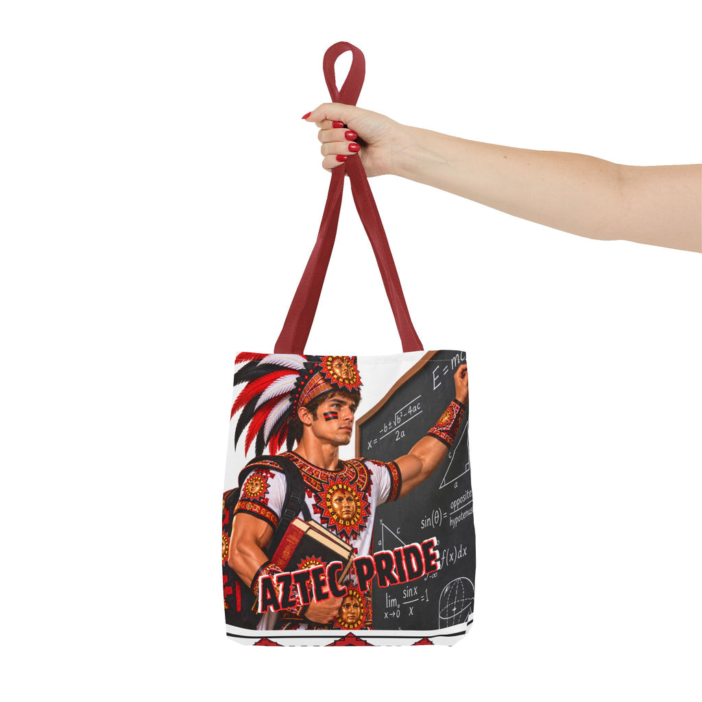 Aztec Mathematician Warrior Tote Bag | Aztec-Inspired AI Art • Made & Shipped in the USA • 🚚 FREE USA Shipping • FREE Personalization
