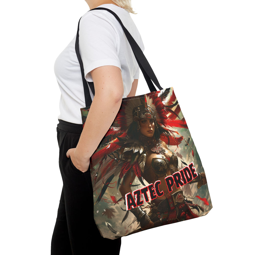 Aztec Blood Feather Goddess Tote Bag – Aztec-Inspired Reusable Shopping Bag | GringoArte