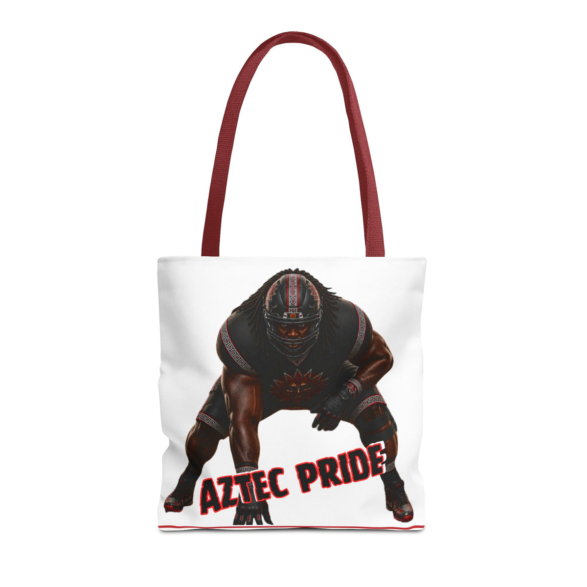 Aztec Football O-Line Warrior Tote Bag | Aztec-Inspired AI Art • Made & Shipped in the USA • 🚚 FREE USA Shipping • FREE Personalization