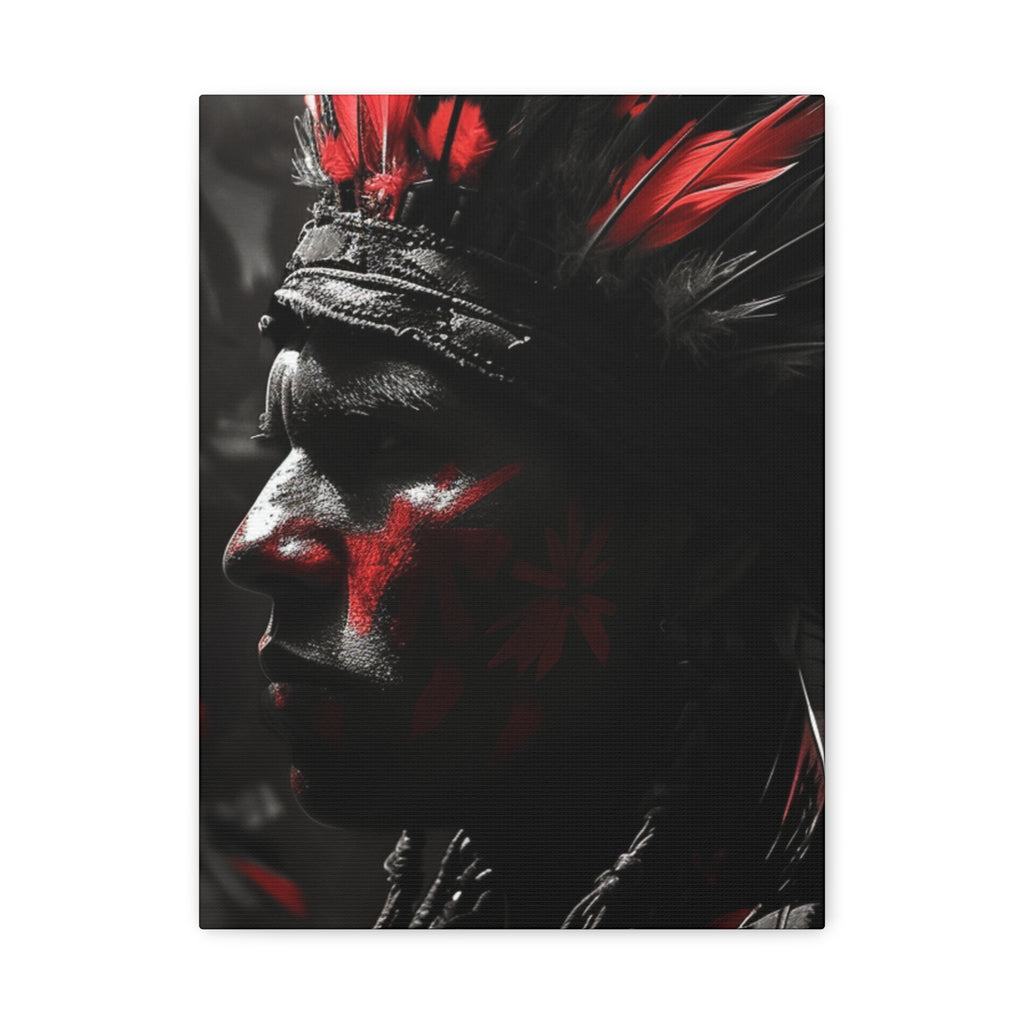Aztec Jaguar Warrior – Bold Aztec Wall Art Canvas
