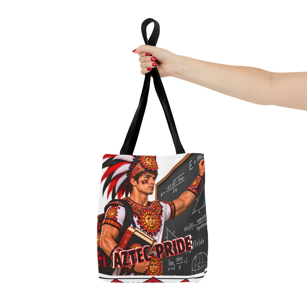 Aztec Mathematician Warrior Tote Bag | Aztec-Inspired AI Art • Made & Shipped in the USA • 🚚 FREE USA Shipping • FREE Personalization