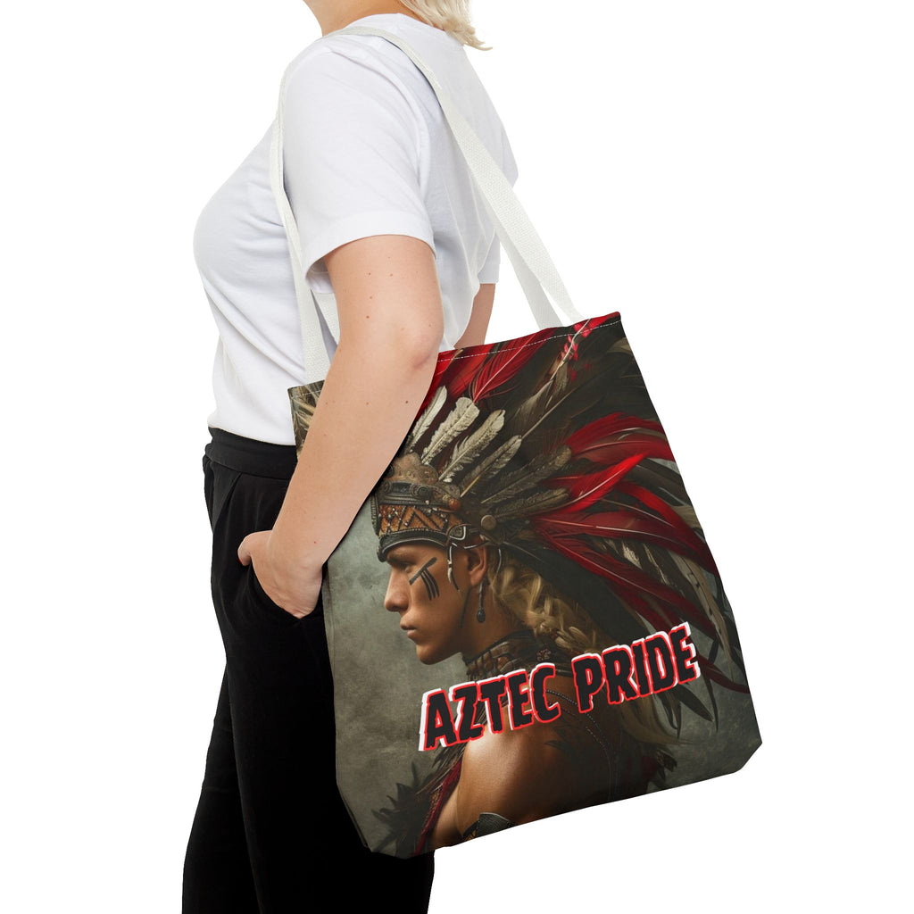 Aztec Storm Warrior Tote Bag – Aztec-Inspired Reusable Shopping Bag | GringoArte