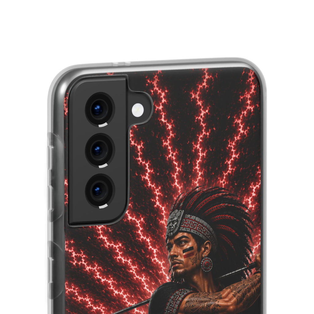 Aztec Golf Male Warrior – Flexi Phone Case (iPhone & Samsung • Clear TPU • Made & Shipped in the USA • 🚚 FREE USA Shipping • Personalized Option)