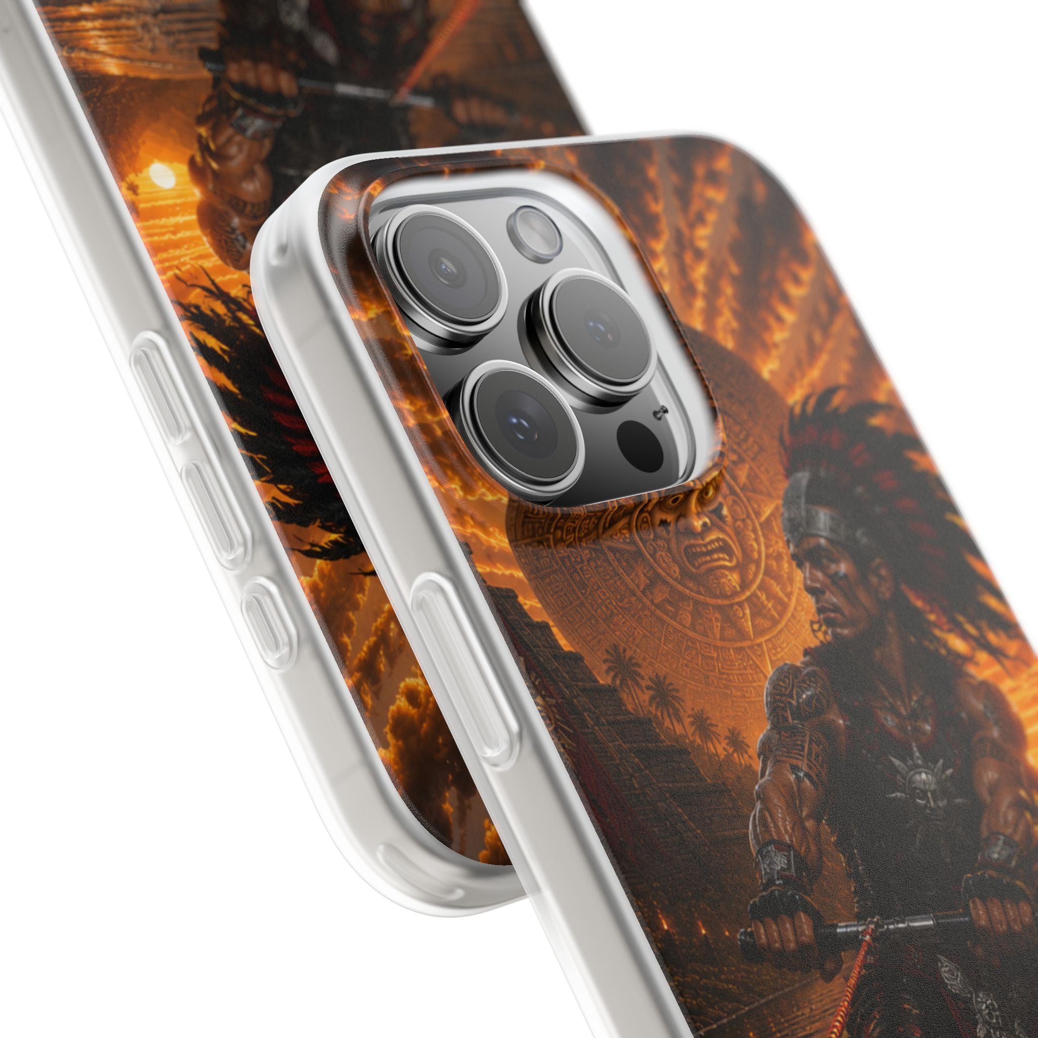 Aztec Wakeboard Male Warrior – Flexi Phone Case (iPhone & Samsung • Clear TPU • Made & Shipped in the USA • 🚚 FREE USA Shipping • Personalized Option)