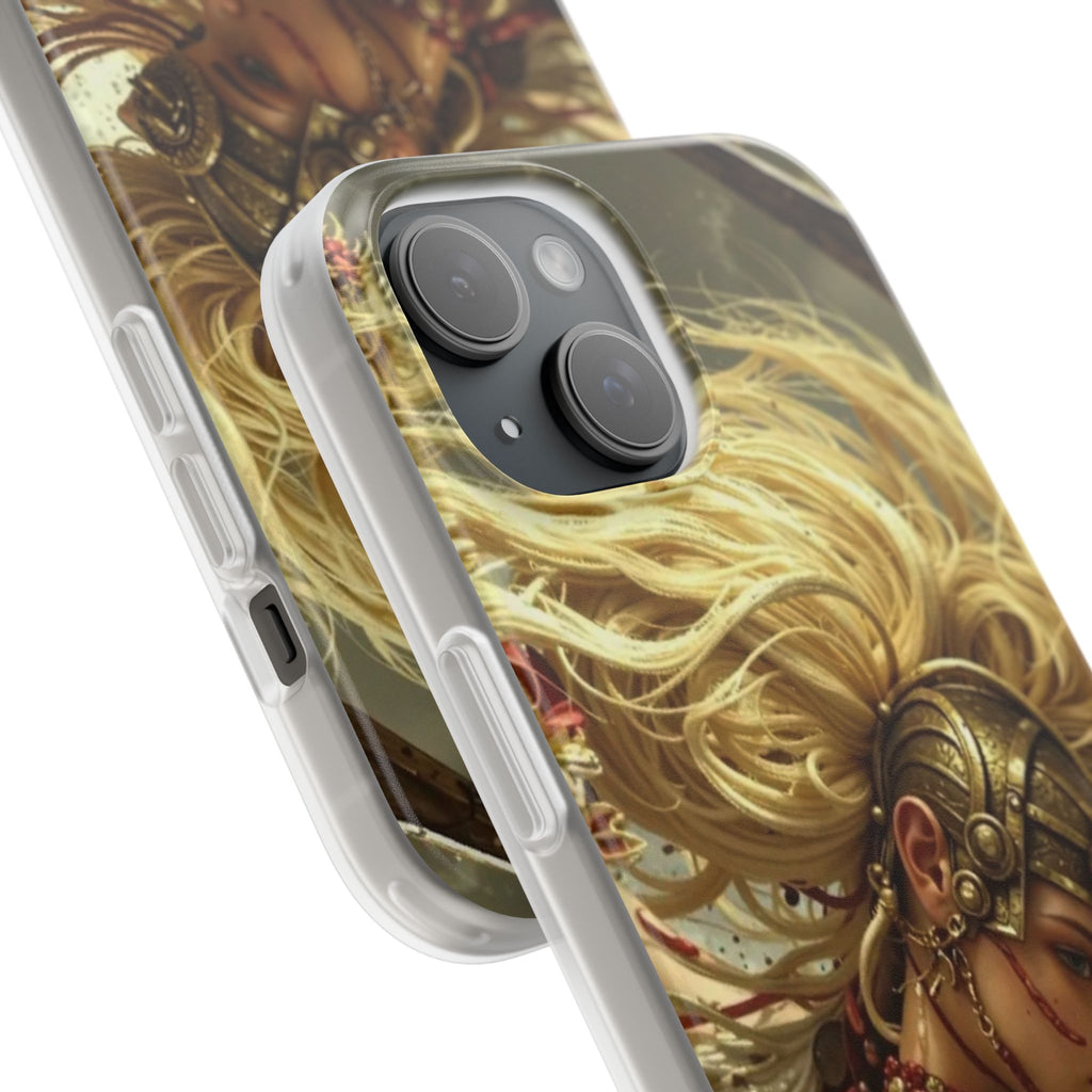 Aztec Iron Queen – Flexi Phone Case (iPhone & Samsung • Clear TPU • Made in USA • Personalized Option)