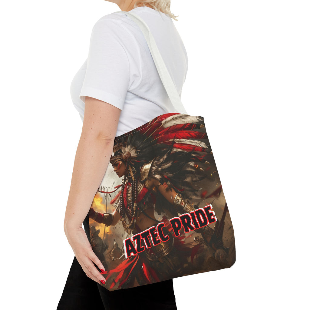Aztec Warrior Queen Tote Bag – Aztec-Inspired Reusable Shopping Bag | GringoArte