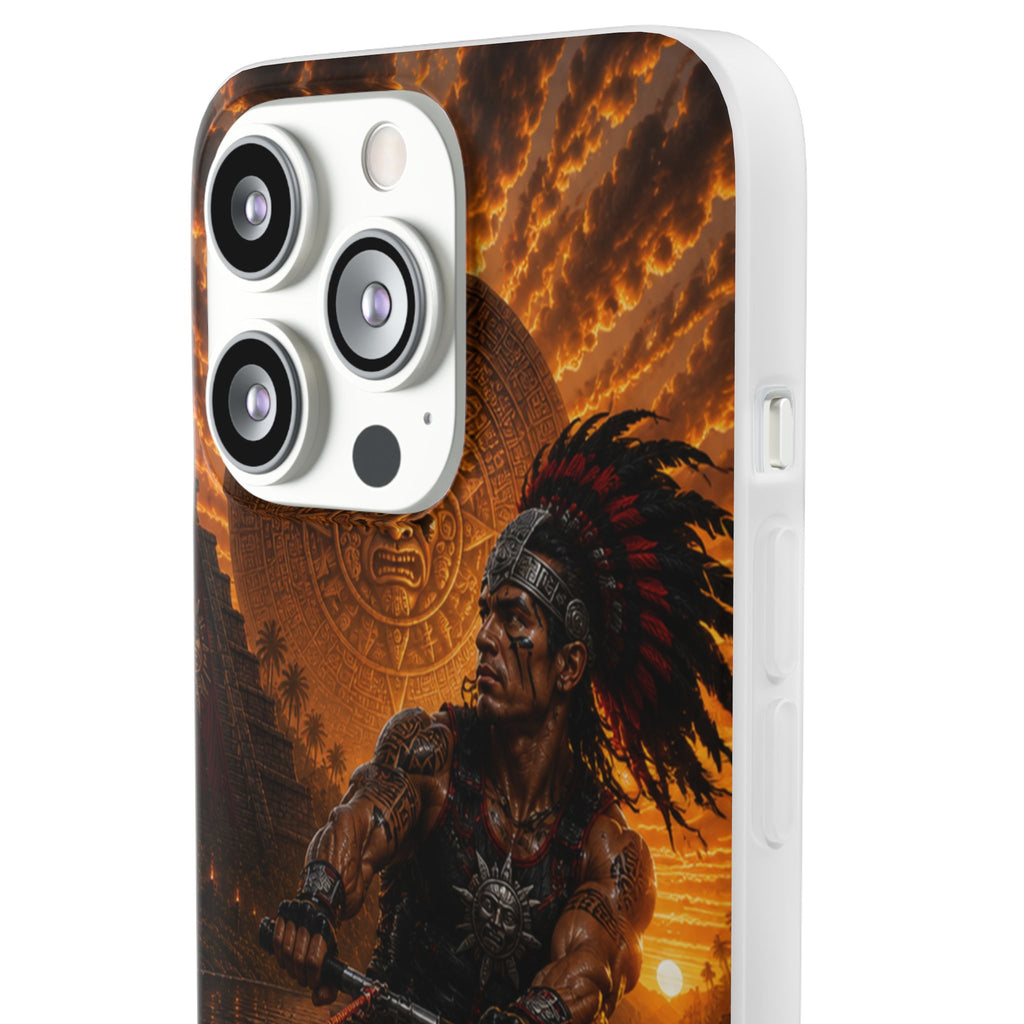 Aztec Wakeboard Male Warrior – Flexi Phone Case (iPhone & Samsung • Clear TPU • Made & Shipped in the USA • 🚚 FREE USA Shipping • Personalized Option)