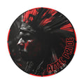 Aztec Jaguar Warrior Round Vinyl Sticker – Waterproof Matte Decal (2”–6”)
