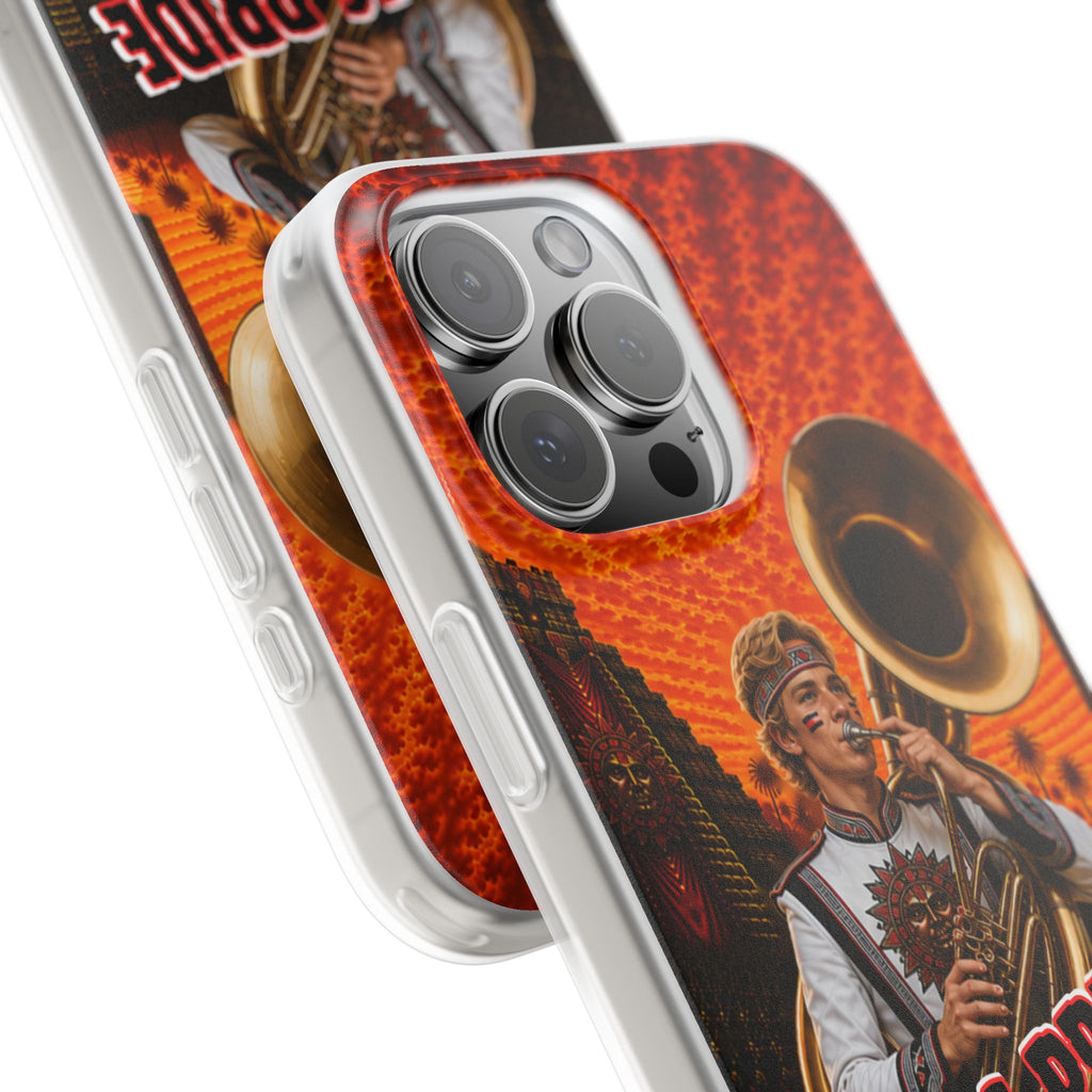 Aztec Band Warrior – Flexi Phone Case (iPhone & Samsung • Clear TPU • Made & Shipped in the USA • 🚚 FREE USA Shipping • Personalized Option)