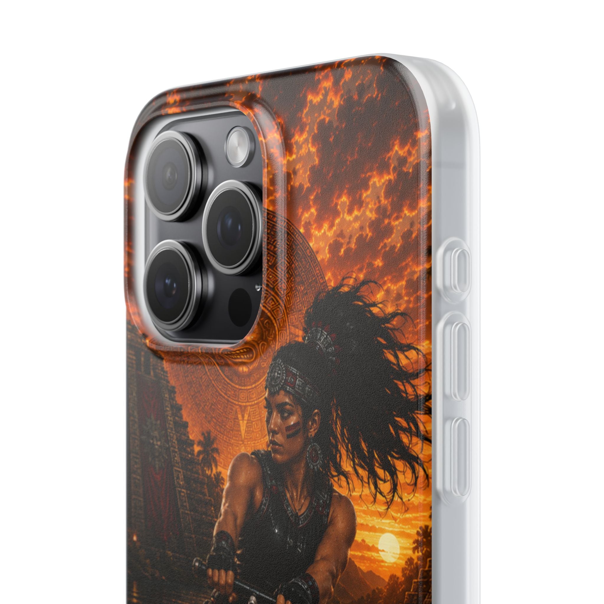 Aztec Wakeboard Female Warrior – Flexi Phone Case (iPhone & Samsung • Clear TPU • Made & Shipped in the USA • 🚚 FREE USA Shipping • Personalized Option)