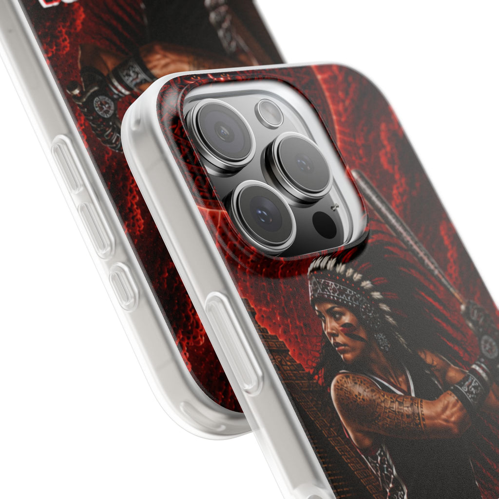 Aztec Softball Warrior – Flexi Phone Case (iPhone & Samsung • Clear TPU • Made in USA • Personalized Option)