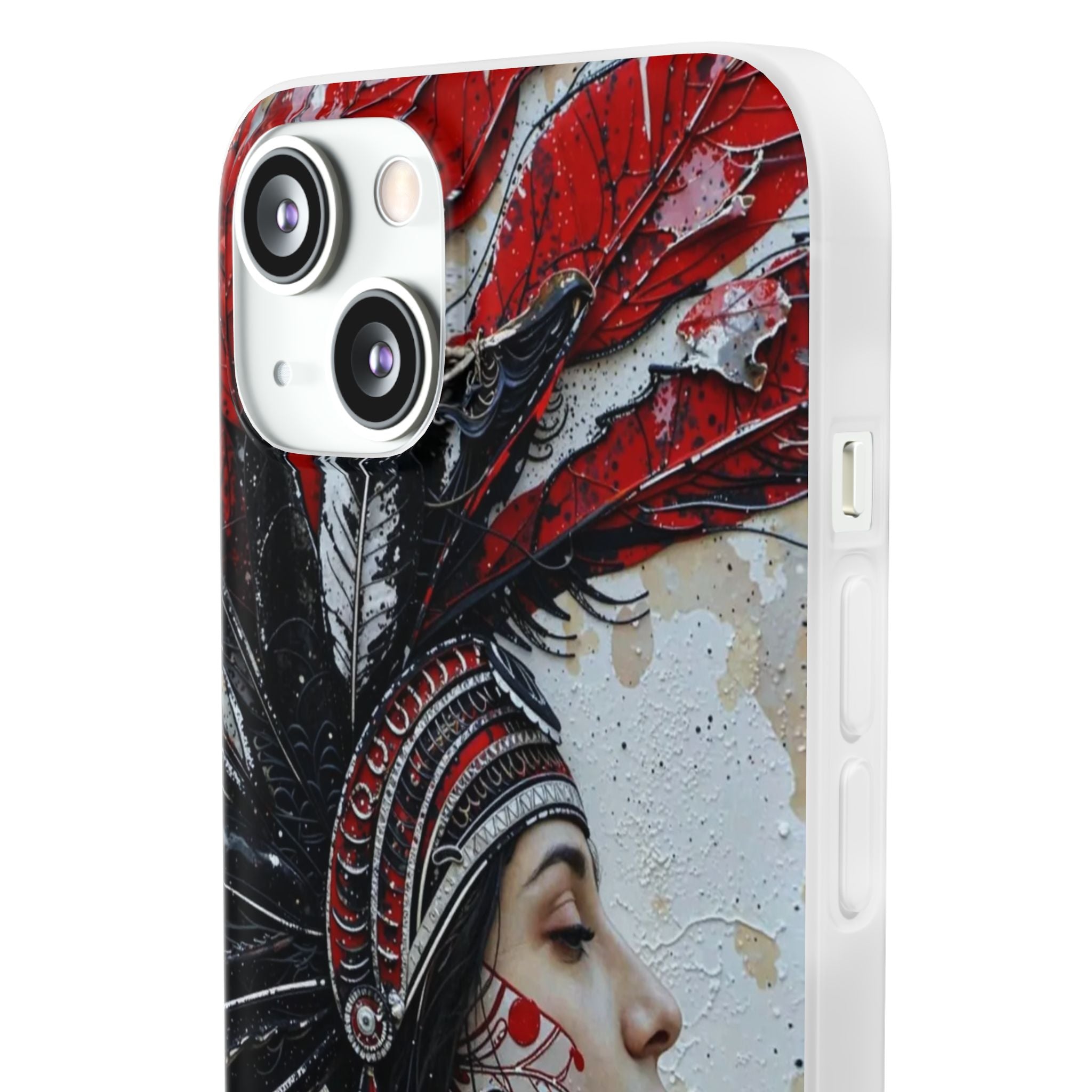 Aztec Silent Goddess – Flexi Phone Case (iPhone & Samsung • Clear TPU • Made in USA • Personalized Option)