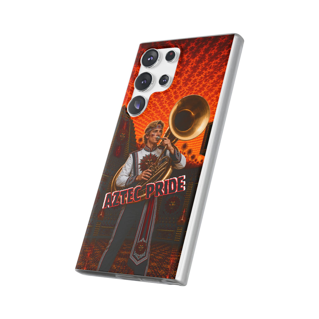 Aztec Band Warrior – Flexi Phone Case (iPhone & Samsung • Clear TPU • Made & Shipped in the USA • 🚚 FREE USA Shipping • Personalized Option)