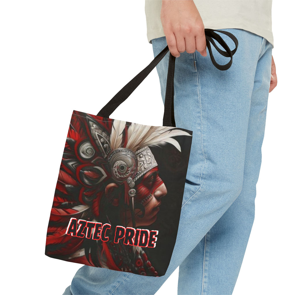 Aztec Warrior King Tote Bag – Aztec-Inspired Reusable Shopping Bag | GringoArte