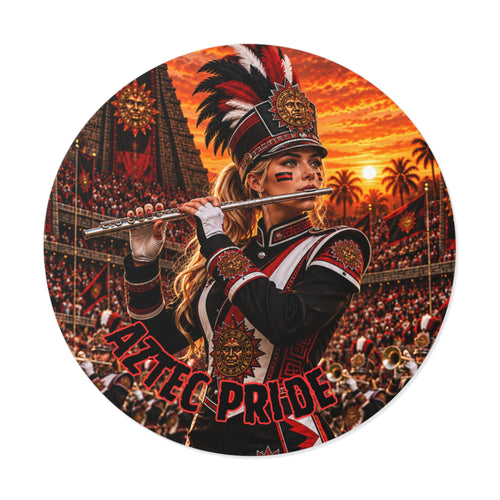 Aztec Band Warrior Round Vinyl Sticker 2”–6” | Made & Shipped in the USA • 🚚 FREE USA Shipping • Personalized Option
