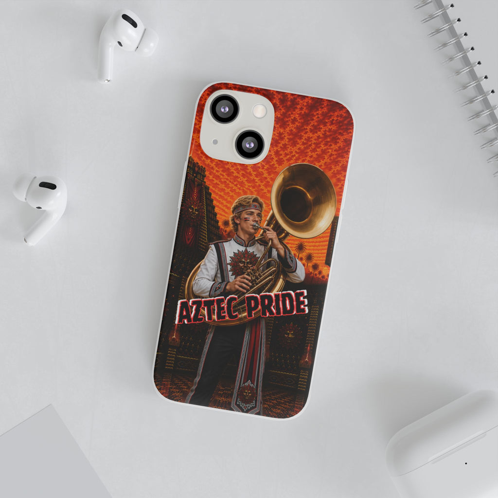 Aztec Band Warrior – Flexi Phone Case (iPhone & Samsung • Clear TPU • Made & Shipped in the USA • 🚚 FREE USA Shipping • Personalized Option)