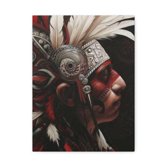 Aztec Warrior King – Bold Aztec Wall Art Canvas