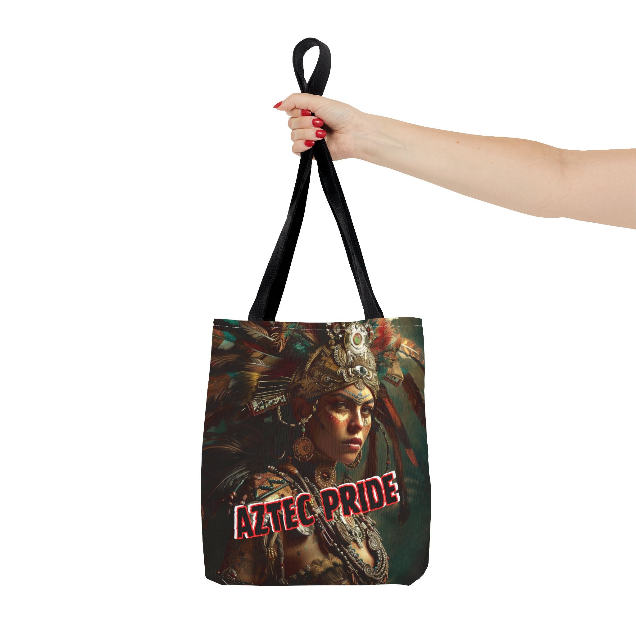 Aztec Warrior Goddess Tote Bag – Aztec-Inspired Reusable Shopping Bag | GringoArte