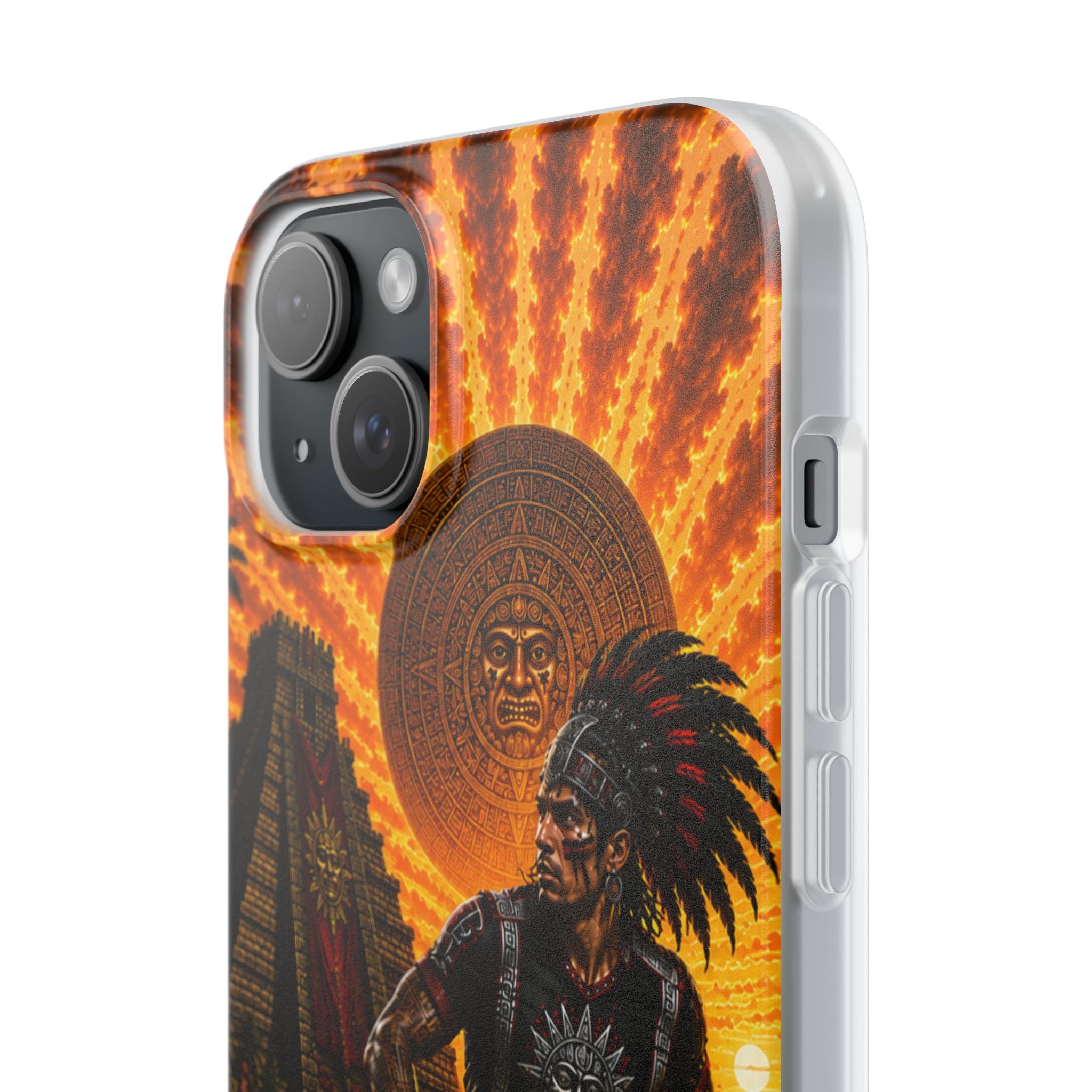 Aztec Soccer Male Warrior – Flexi Phone Case (iPhone & Samsung • Clear TPU • Made & Shipped in the USA • 🚚 FREE USA Shipping • Personalized Option)