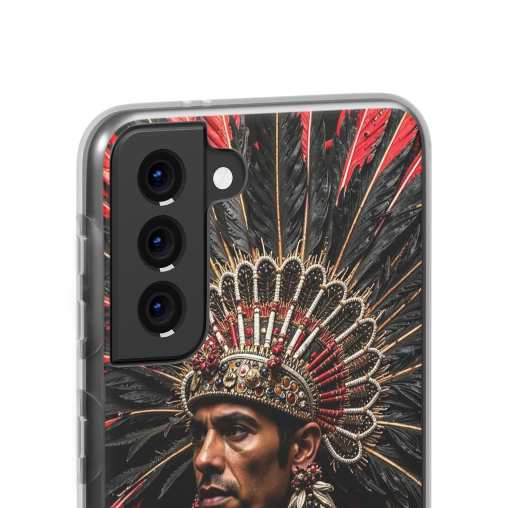 Aztec Sun Guardian – Flexi Phone Case (iPhone & Samsung • Clear TPU • Made in USA • Personalized Option)