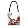 Aztec Soccer Warrior Tote Bag | Aztec-Inspired AI Art • Made & Shipped in the USA • 🚚 FREE USA Shipping • FREE Personalization