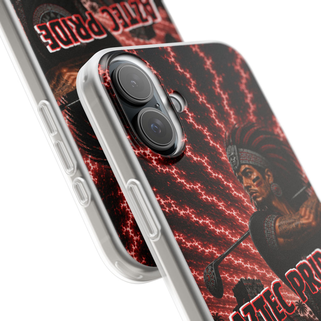 Aztec Golf Male Warrior – Flexi Phone Case (iPhone & Samsung • Clear TPU • Made & Shipped in the USA • 🚚 FREE USA Shipping • Personalized Option)
